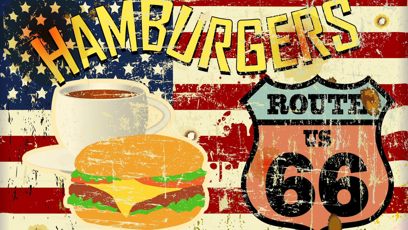 Restaurant de burgers sur la route 66