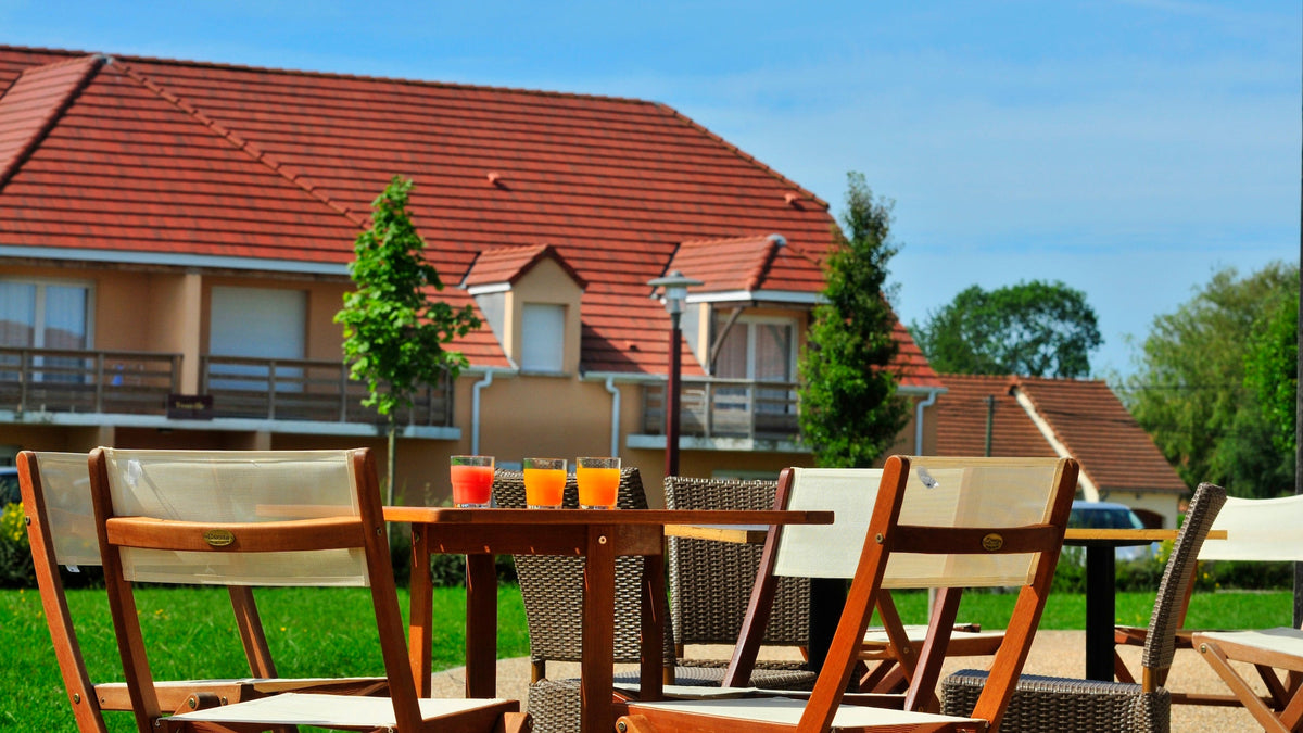 Terrasse d'un logement de vacances à Honfleur en Normandie