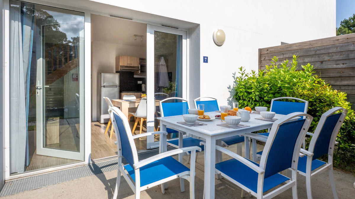 Terrasse d'un logement de vacances à Noirmoutier en Vendée